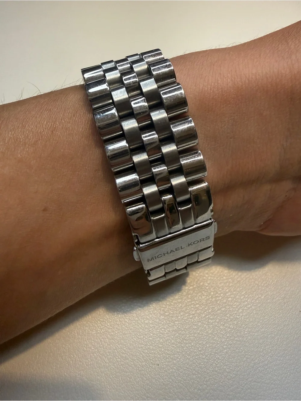 Michael Kors Silver-Tone Chronograph Lexington Watch | NWT